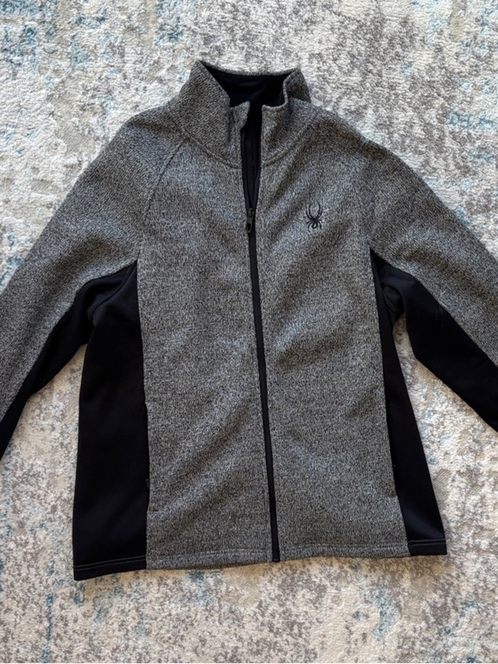 Spyder Men's Grey & Black Full-Zip Performance Jacket